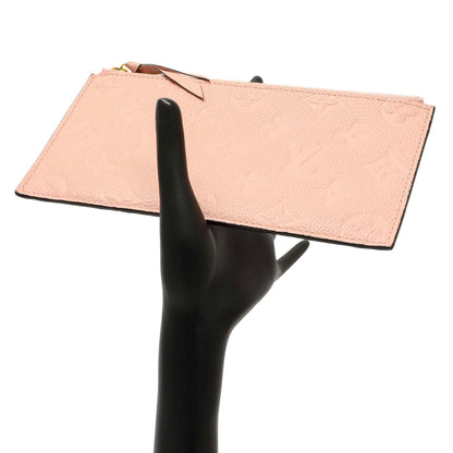 Exclusive Louis Vuitton Rose Poudre Empreinte Felicie Chain Wallet Zippered Insert — Lifestyle View