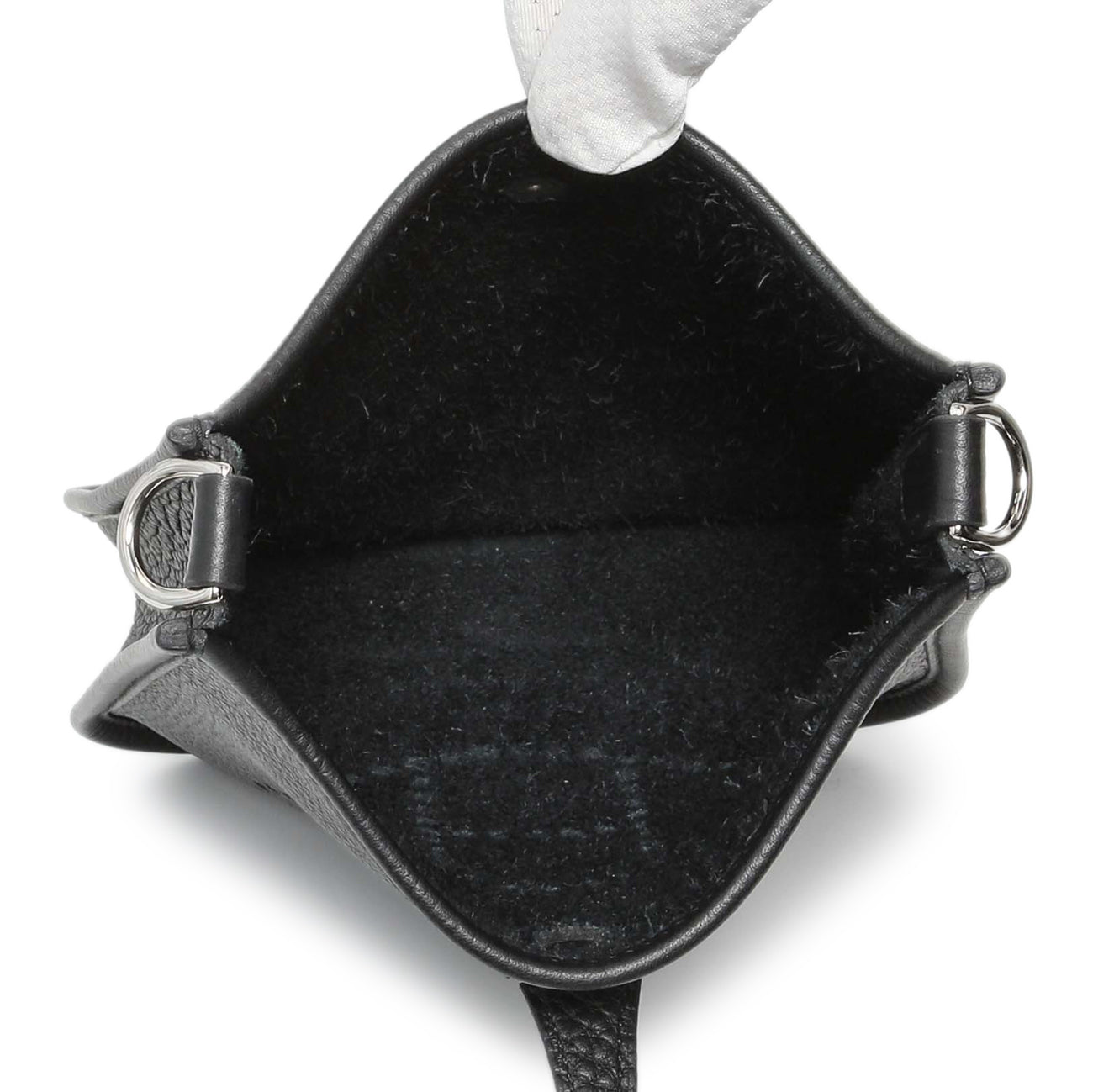 Exclusive Hermes Black Clemence Evelyne TPM — Top View