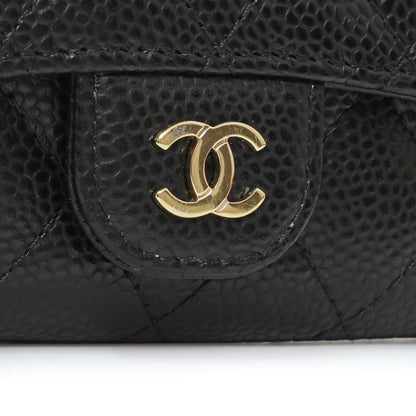 Exclusive Chanel Black Caviar Quilted Flap Card Holder Wallet — Alternate View 8