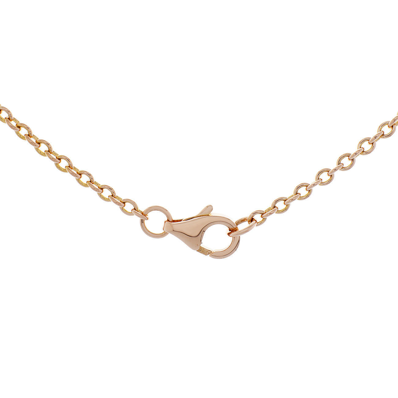 Exclusive Cartier 18K Rose Gold Interlocking Love Necklace — Back View