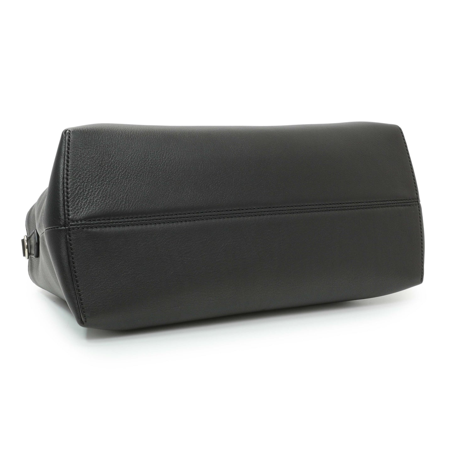 Exclusive Fendi Black Vitello Dolce By The Way Boston Bag — Back View