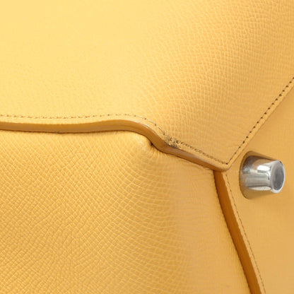 Exclusive Celine Yellow Grained Calfskin Mini Belt Bag — Lifestyle View