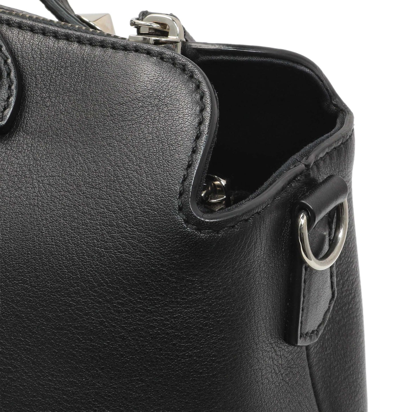 Exclusive Fendi Black Vitello Dolce By The Way Boston Bag — Alternate View 7