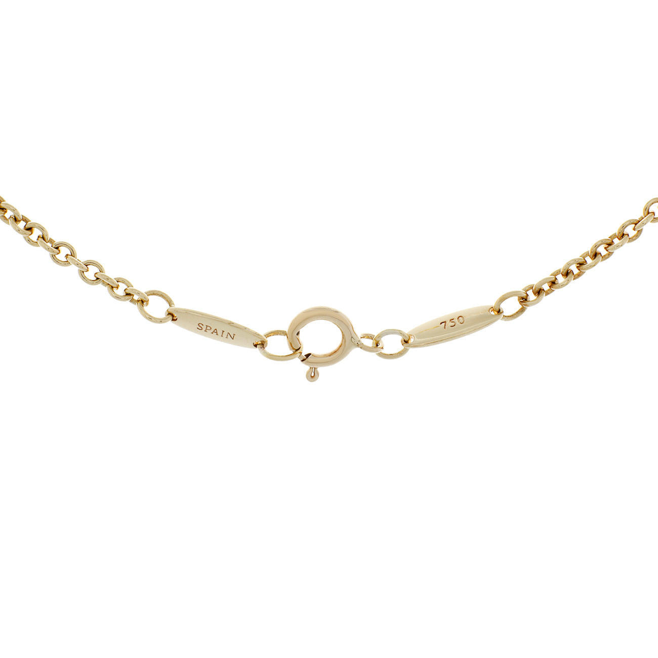 Exclusive Tiffany & Co. 18K Yellow Gold Open Heart Lariat Necklace — Top View