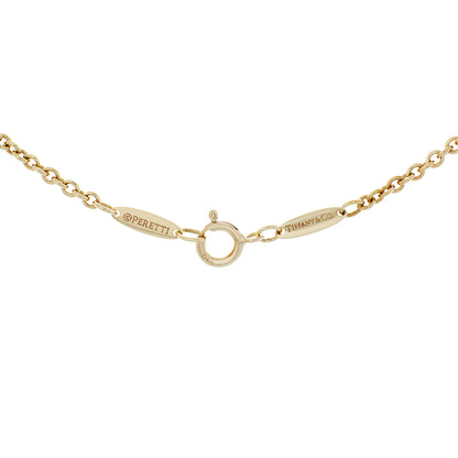 Exclusive Tiffany & Co. 18K Yellow Gold Open Heart Lariat Necklace — Back View