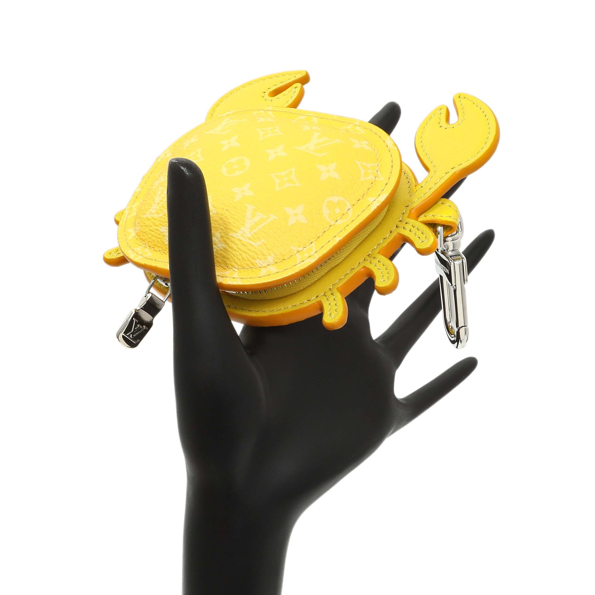 Exclusive Louis Vuitton Yellow Monogram Crab Bag Charm — Lifestyle View