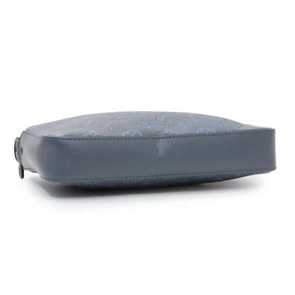 Exclusive Louis Vuitton Navy Monogram Shadow Duo Messenger — Back View