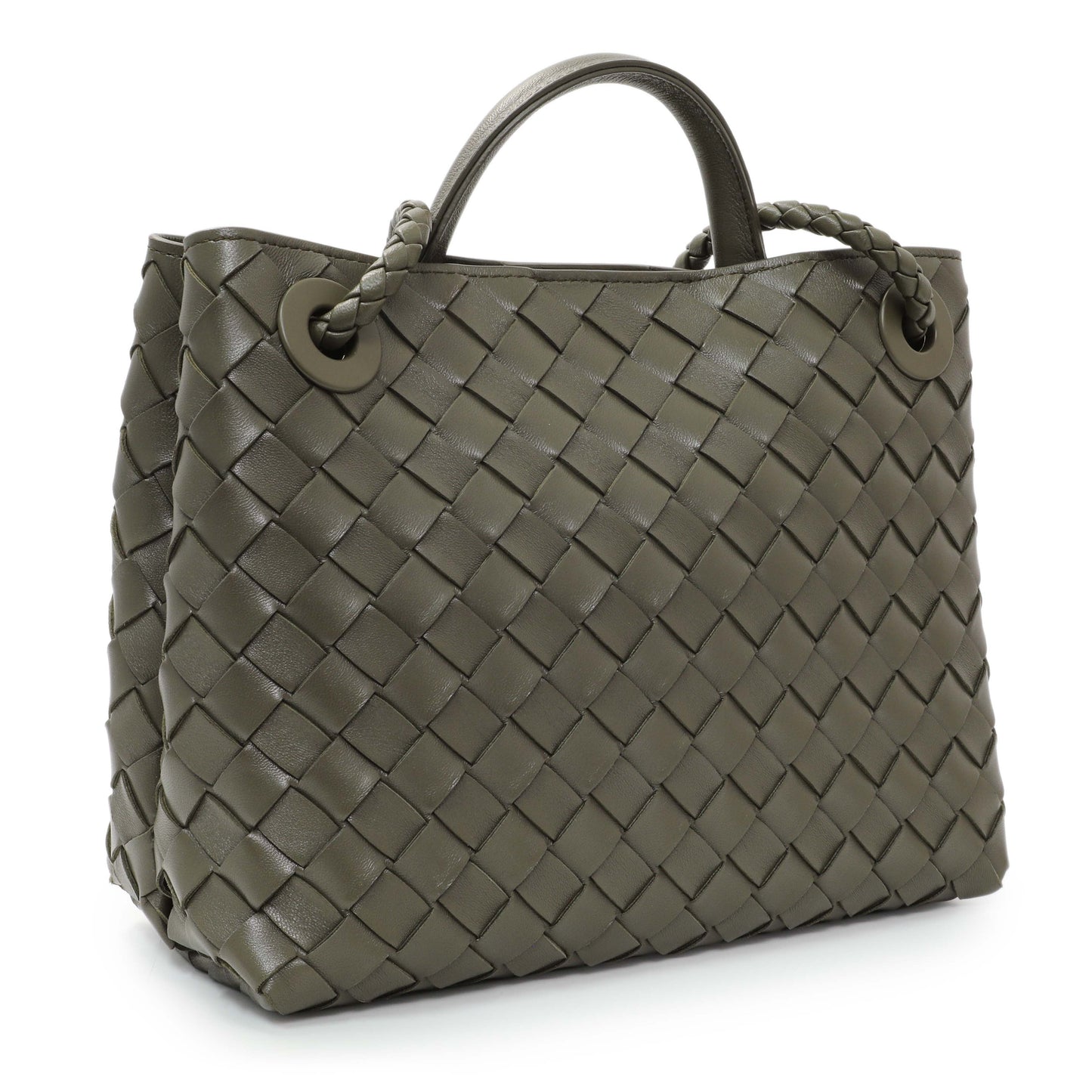 Exclusive Bottega Veneta Pickle Intrecciato Small Andiamo — Side View