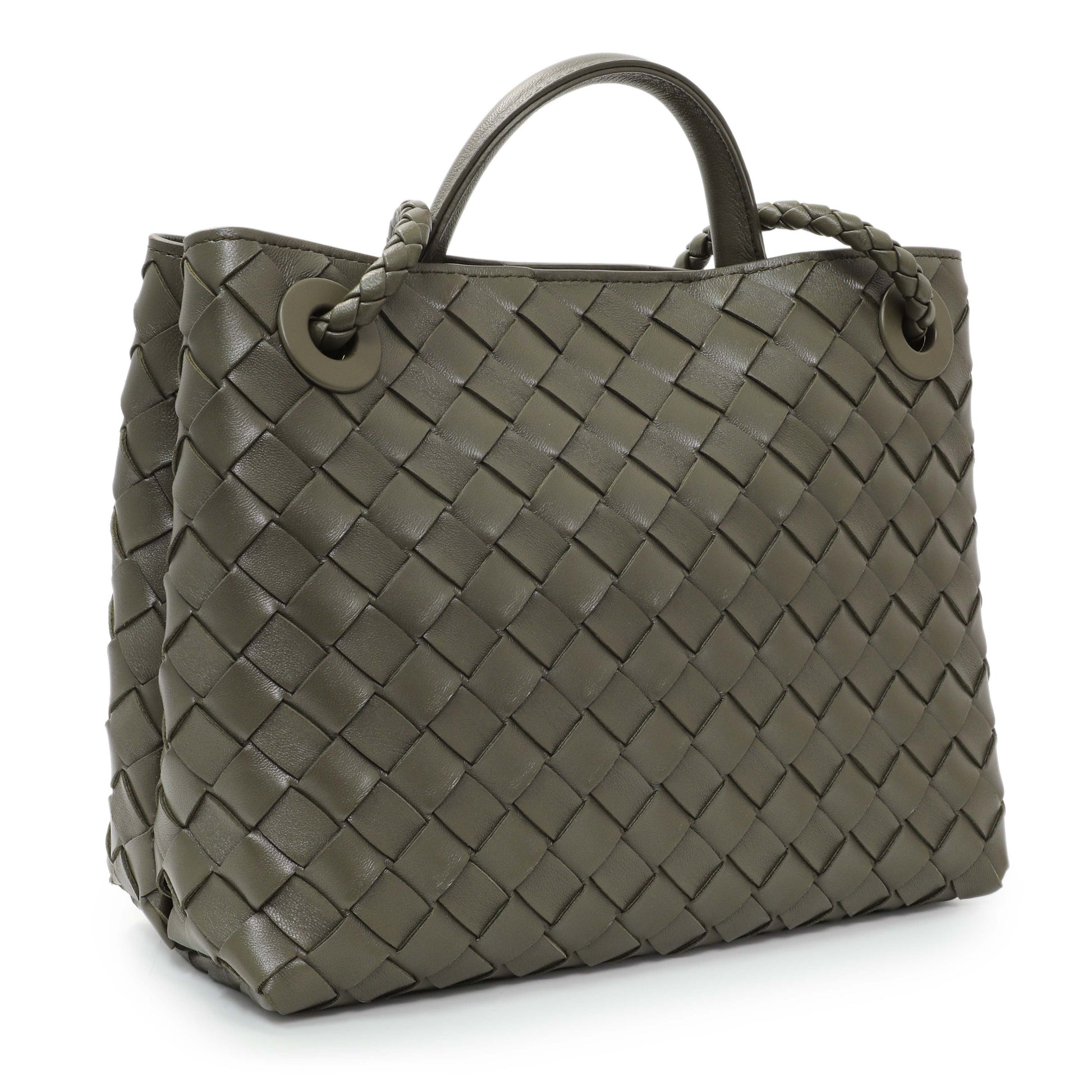 Exclusive Bottega Veneta Pickle Intrecciato Small Andiamo — Side View