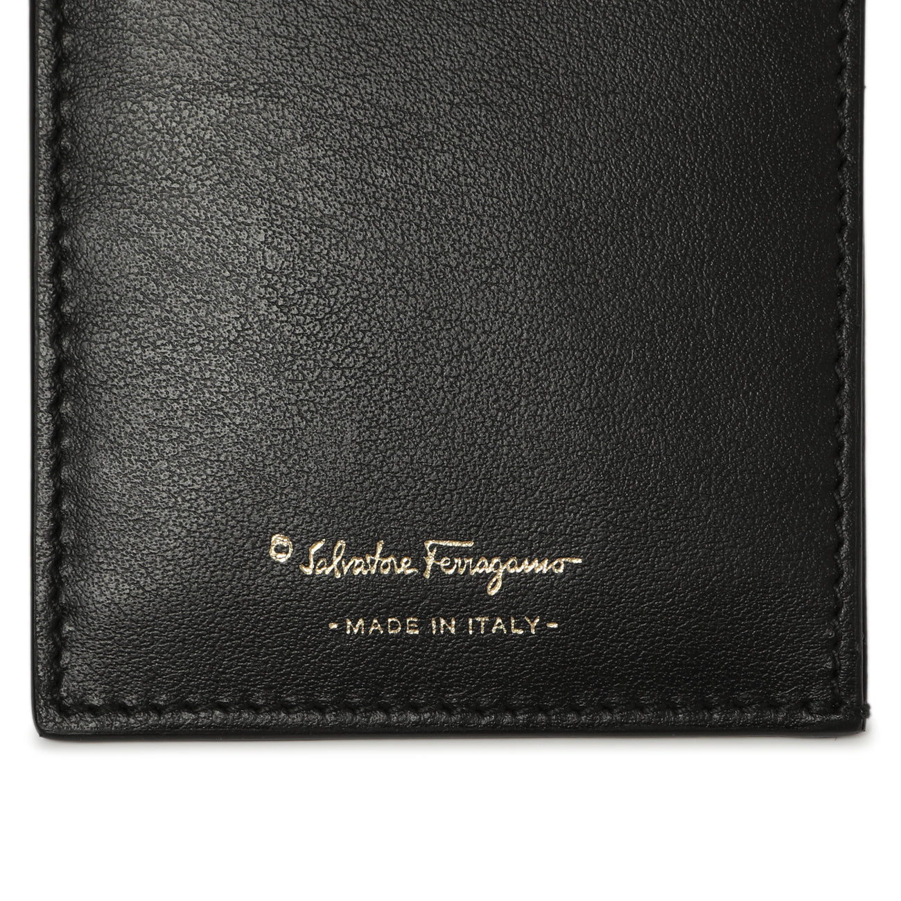 Exclusive Salvatore Ferragamo Black Calfskin Vara Bow Wallet — Alternate View 7