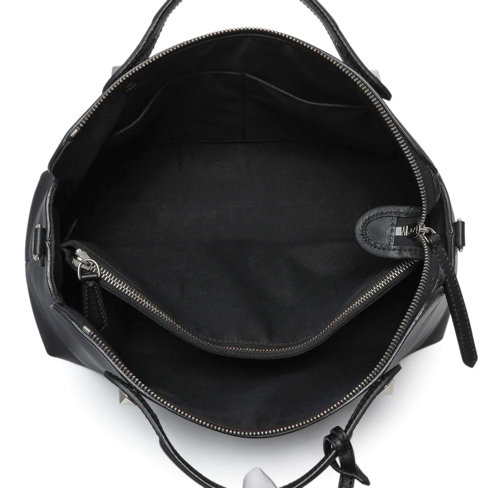 Exclusive Fendi Black Vitello Dolce By The Way Boston Bag — Top View