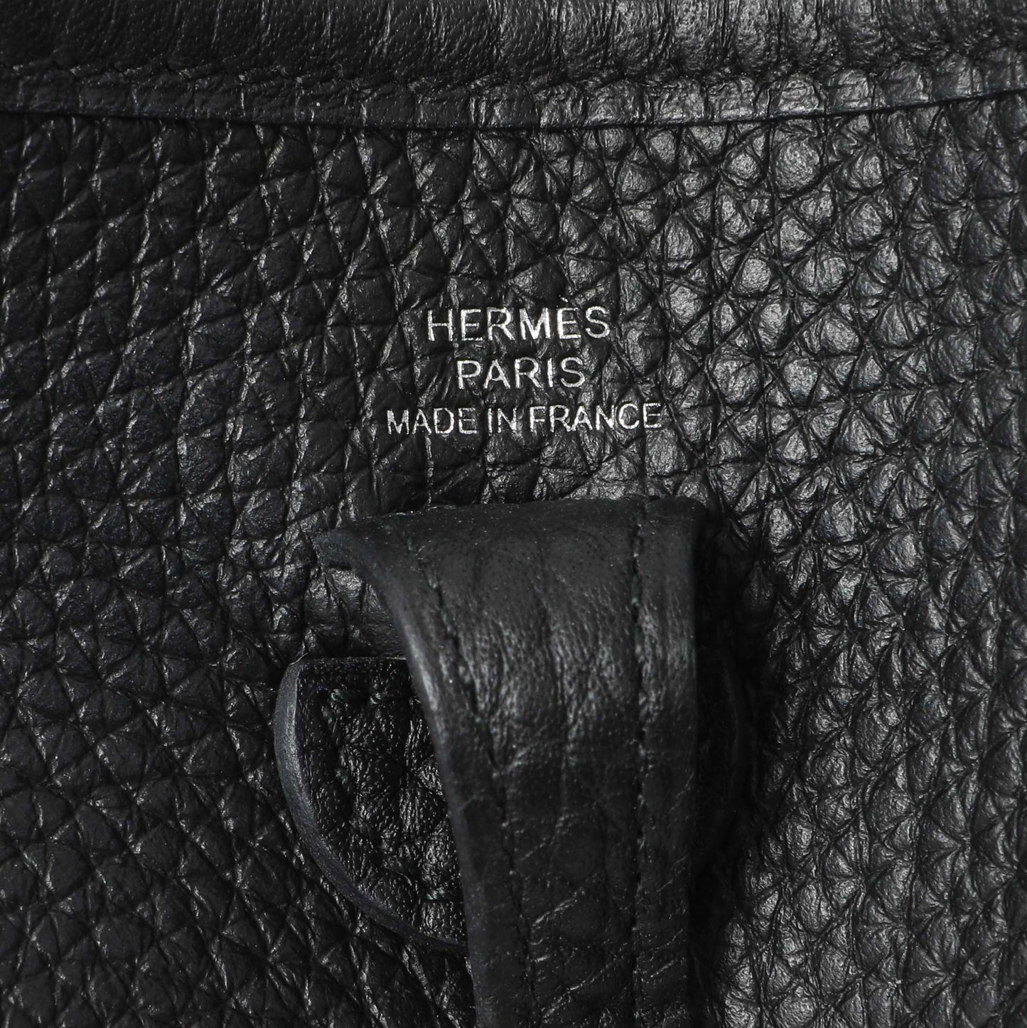 Exclusive Hermes Black Clemence Evelyne TPM — Detail View