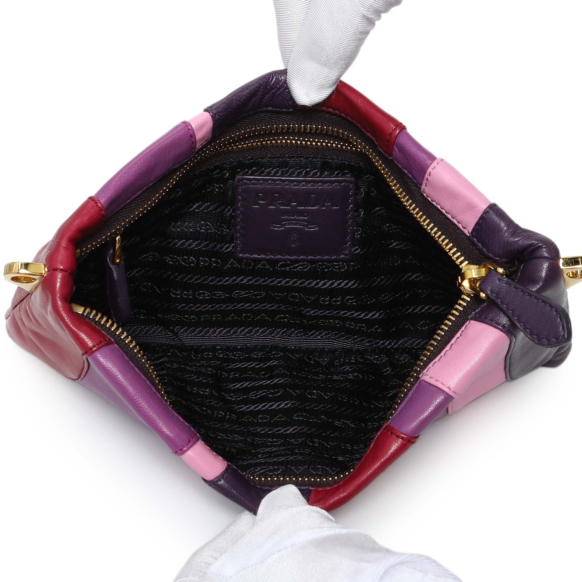 Exclusive Prada Multicolor Nappa Stripes Clutch — Lifestyle View