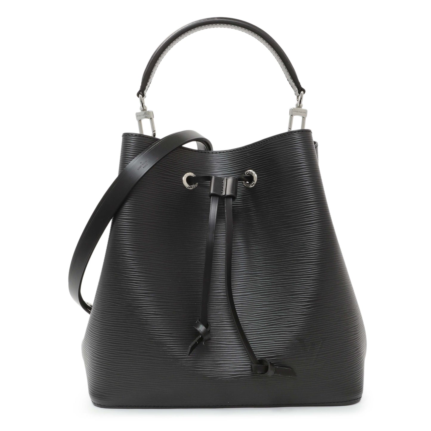 Exclusive Louis Vuitton Black Epi Neonoe MM — Front View
