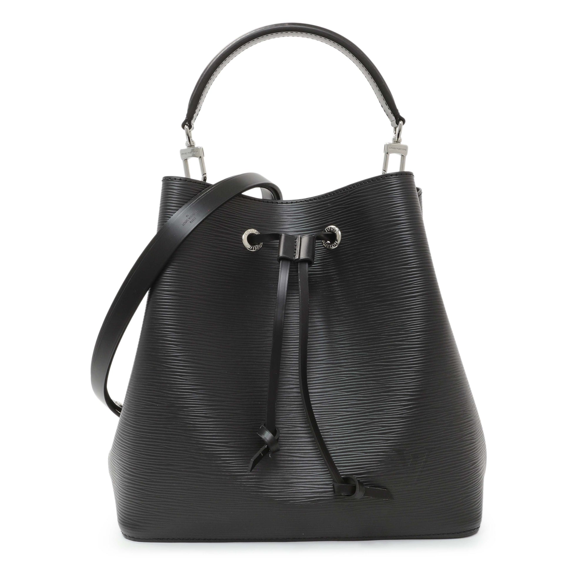 Exclusive Louis Vuitton Black Epi Neonoe MM — Front View