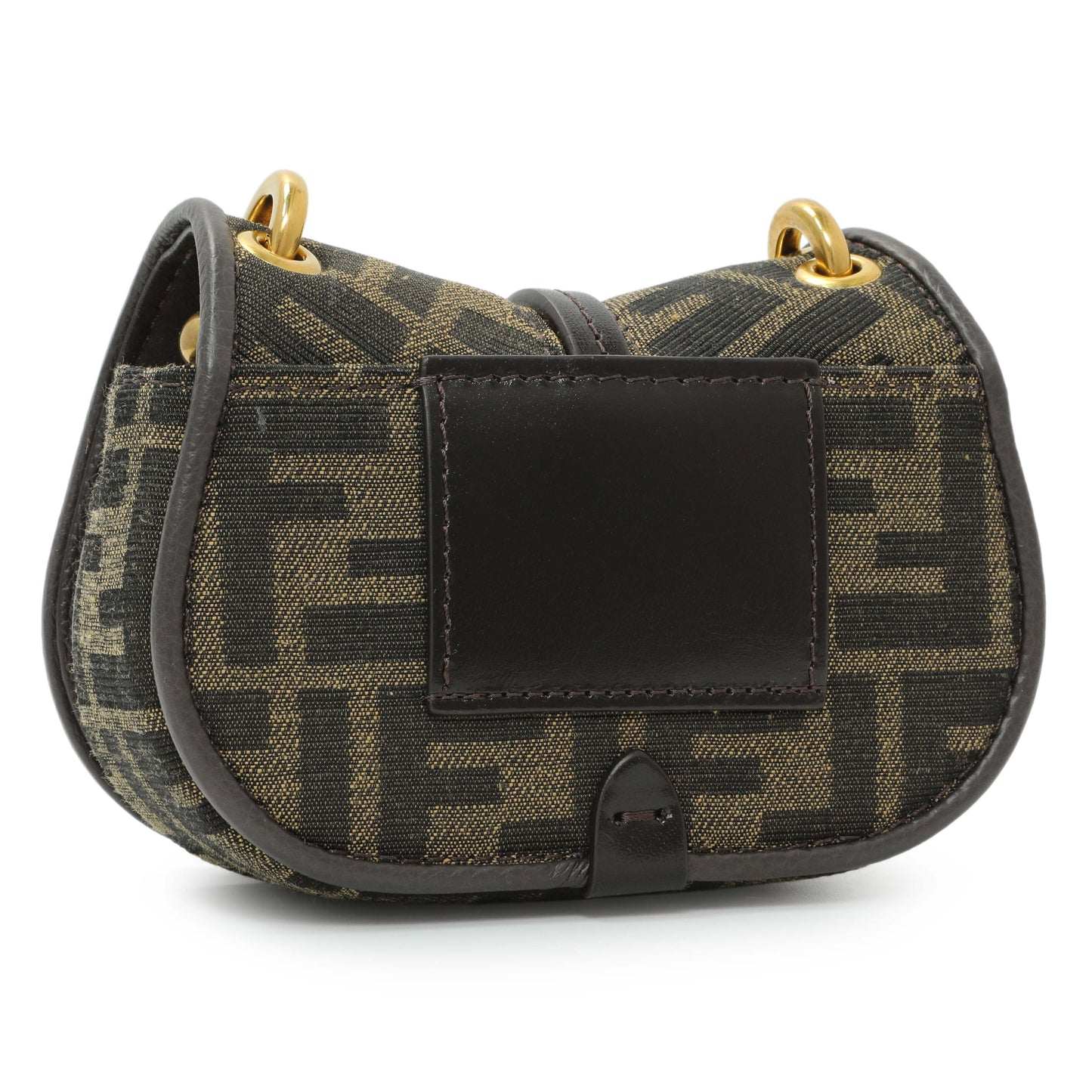 Exclusive Fendi Tobacco Jacquard Vitello Cher Cuoio FF 1974 Nano C'mon — Side View
