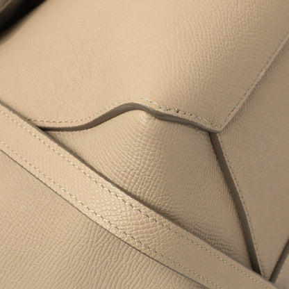 Exclusive Celine Light Taupe Grained Calfskin Micro Belt Bag — Top View