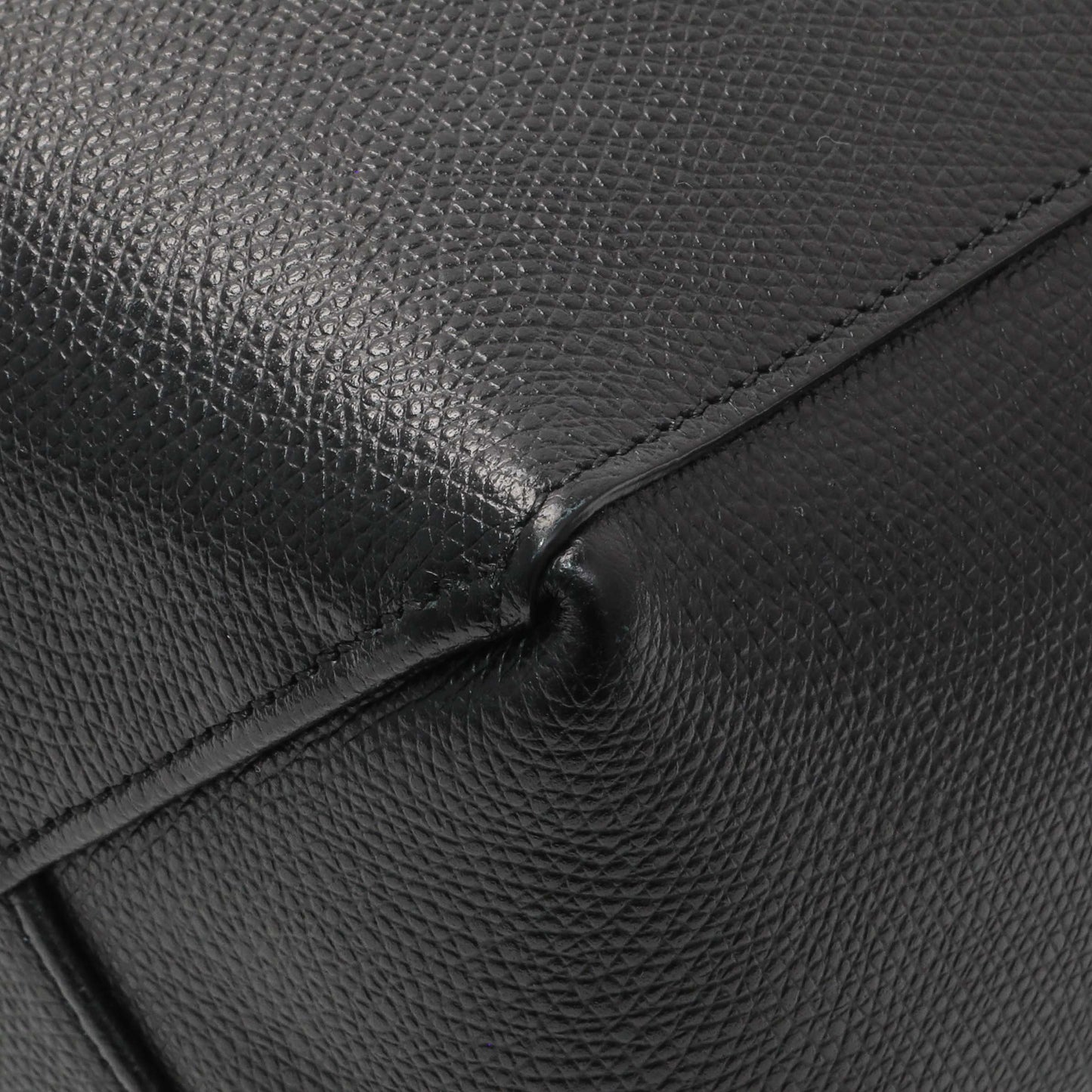 Exclusive Celine Black Grained Calfskin Small Vertical Cabas — Detail View