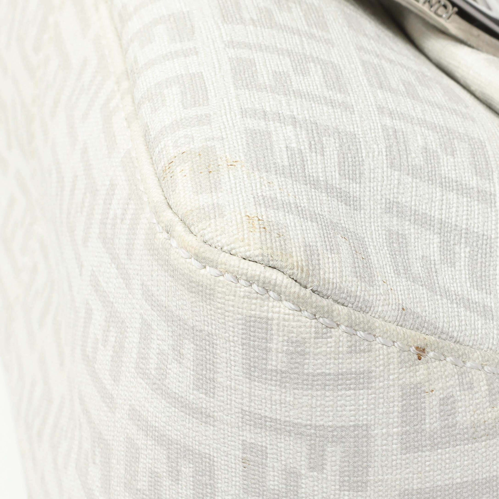 Exclusive Fendi White Mini Mama Baguette — Detail View
