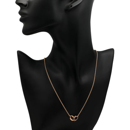 Exclusive Cartier 18K Rose Gold Interlocking Love Necklace — Top View