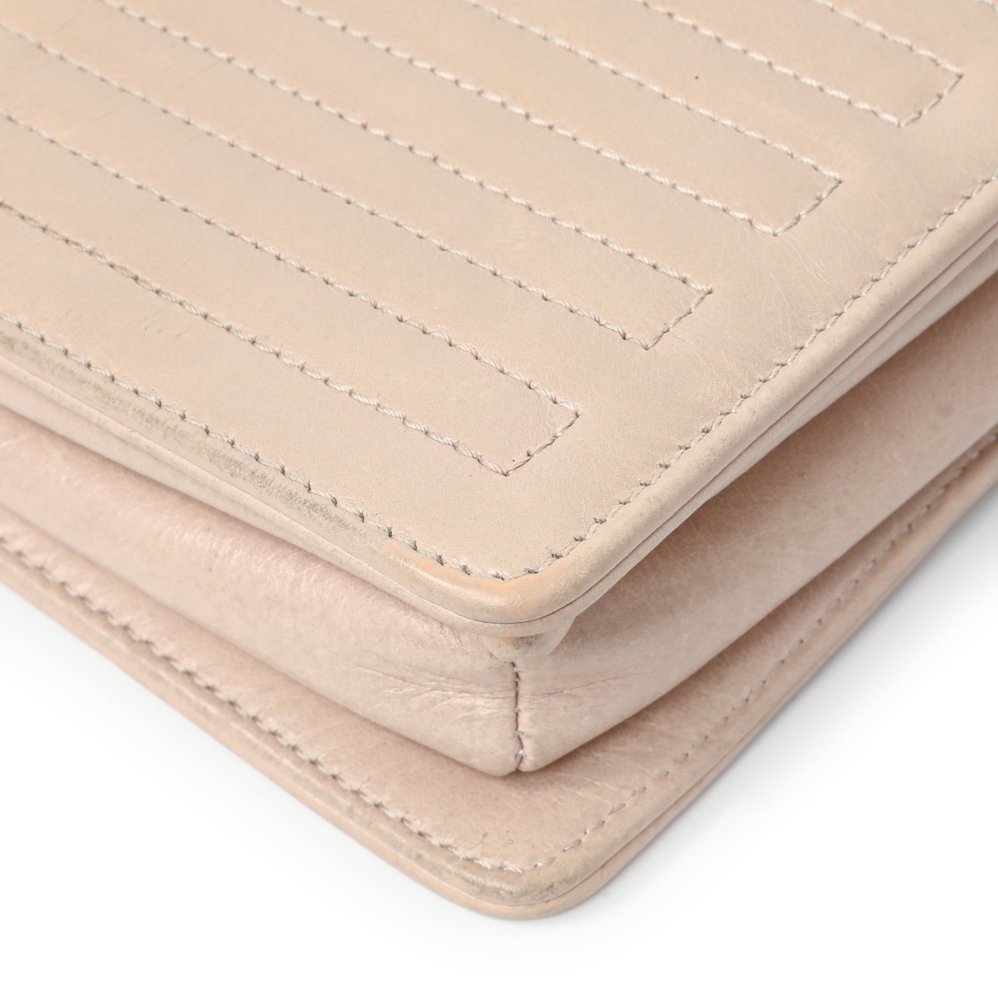 Exclusive Chanel Beige Quilted Calfskin Medium Korean Garden Flap — Detail View