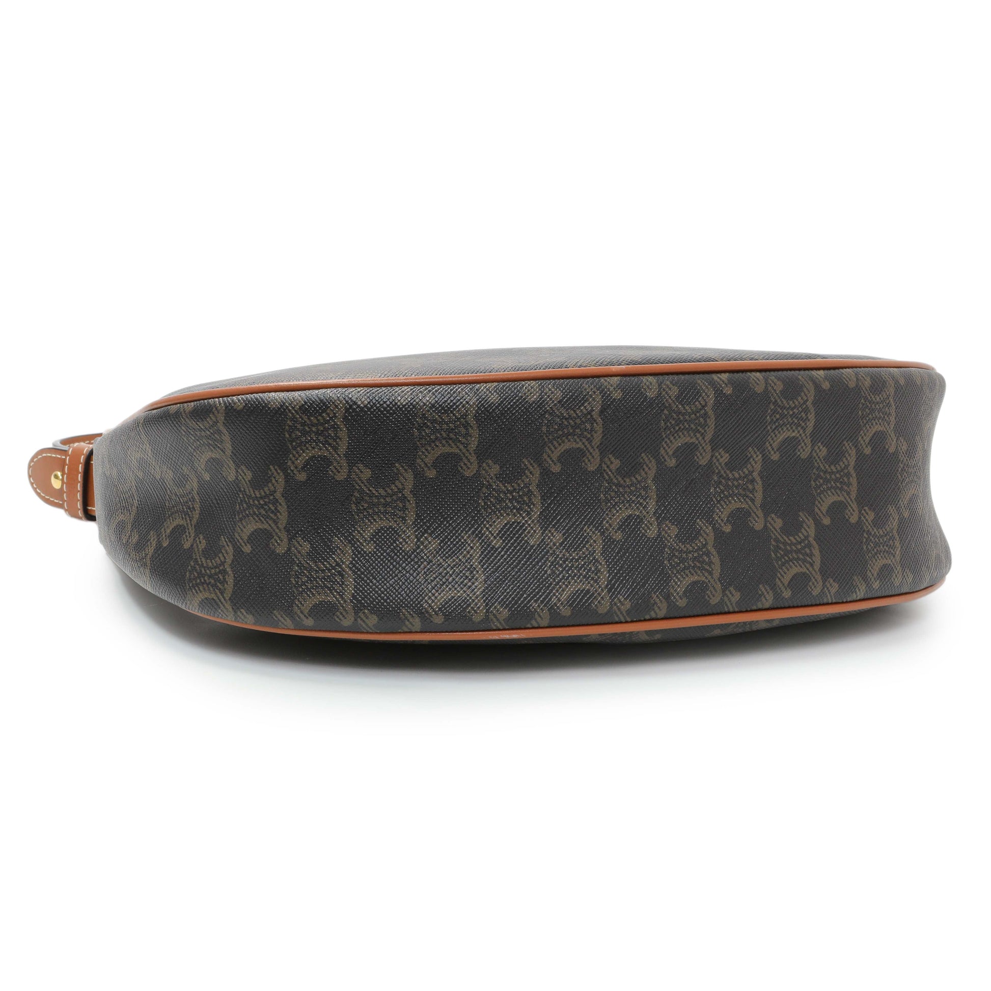 Exclusive Celine Triomphe Canvas Calfskin Ava Shoulder Bag — Back View