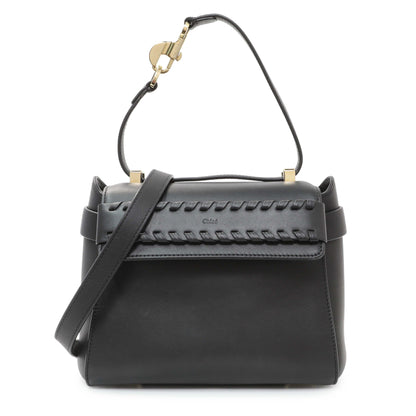 Exclusive Chloe Black Calfskin Nacha Shoulder Bag — Front View
