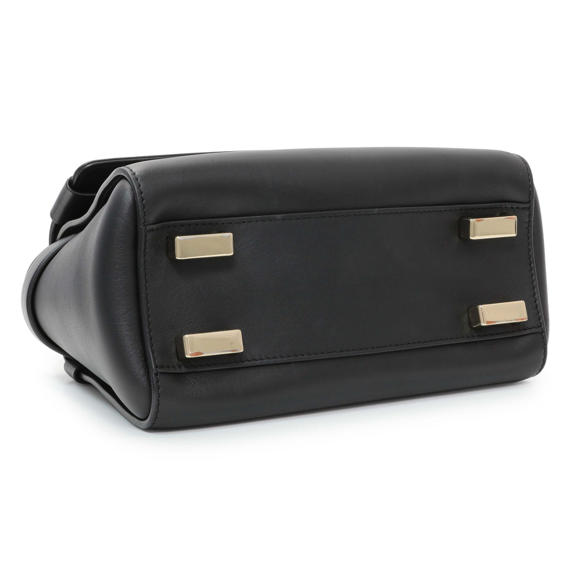 Exclusive Chloe Black Calfskin Nacha Shoulder Bag — Back View