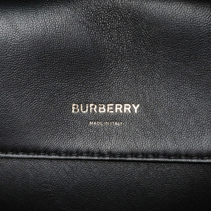 Exclusive Burberry Black Patent Cube Bowling Bag — Detail View