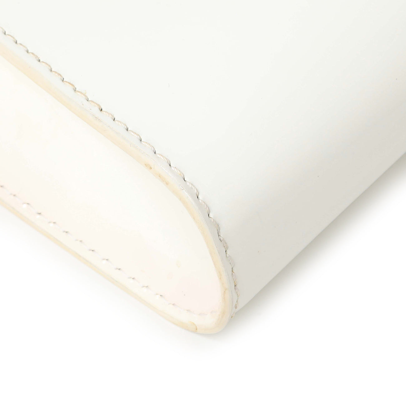 Exclusive Christian Louboutin White Patent Vero Dodat Clutch — Top View