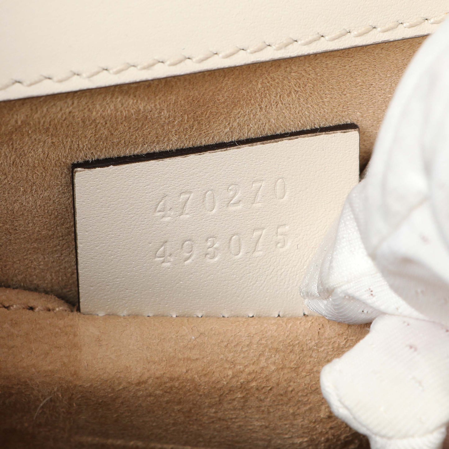 Exclusive Gucci White Calfskin Mini Sylvie Top Handle Bag — Lifestyle View