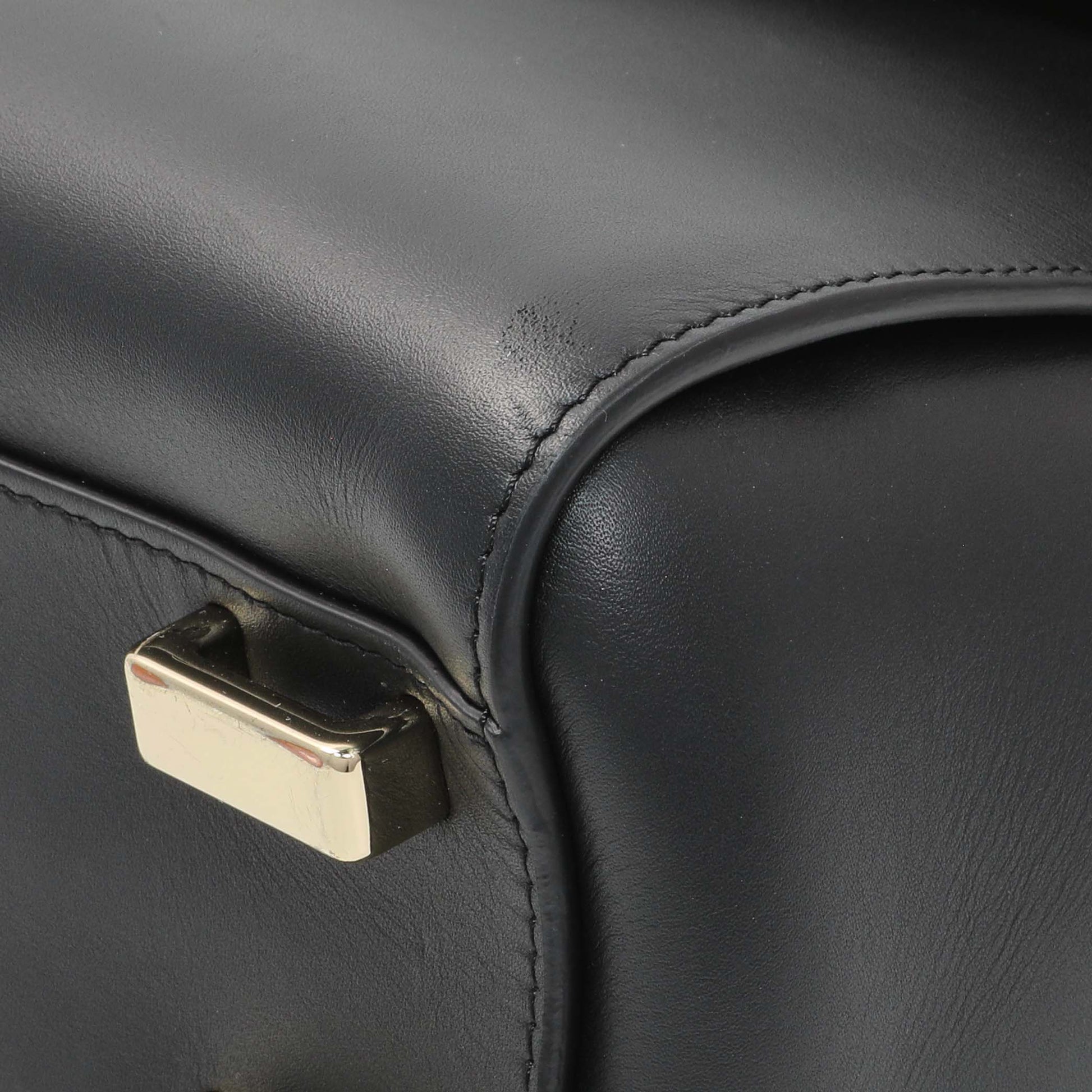 Exclusive Chloe Black Calfskin Nacha Shoulder Bag — Detail View