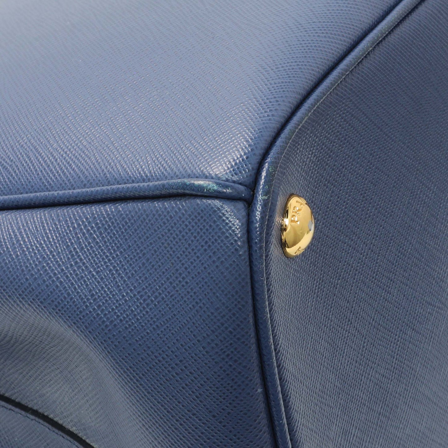 Exclusive Prada Blue Saffiano Medium Galleria Double Zip Tote — Lifestyle View