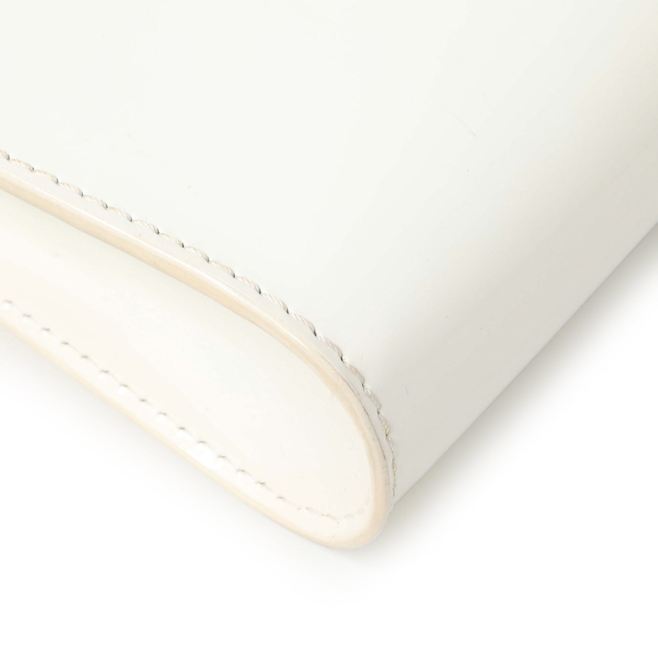 Exclusive Christian Louboutin White Patent Vero Dodat Clutch — Lifestyle View