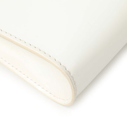 Exclusive Christian Louboutin White Patent Vero Dodat Clutch — Lifestyle View