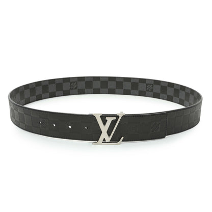 Exclusive Louis Vuitton Reversible Damier Infini LV Initiales 40mm Belt — Back View