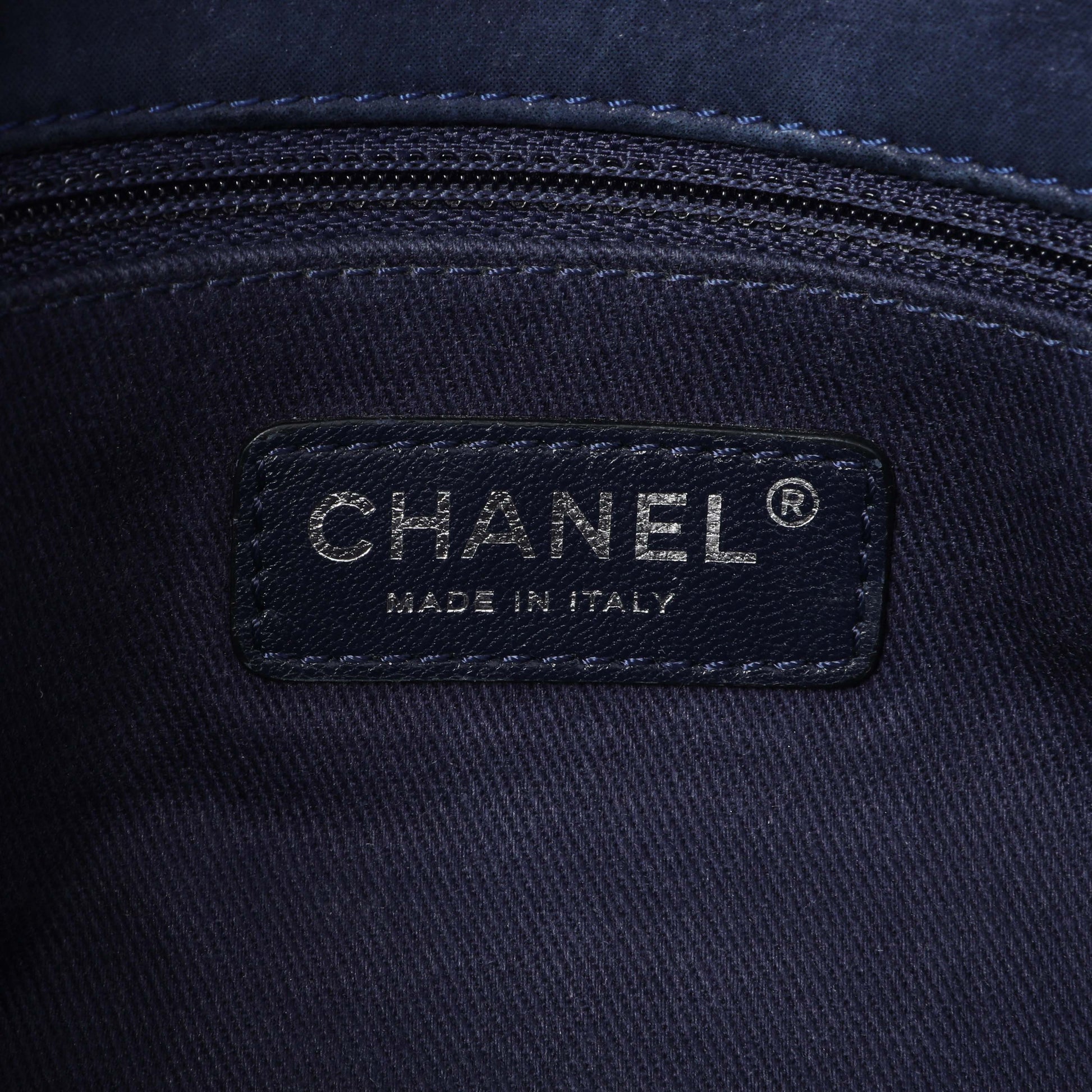 Exclusive Chanel Blue Iridescent Calfskin Bubble Flap — Alternate View 9