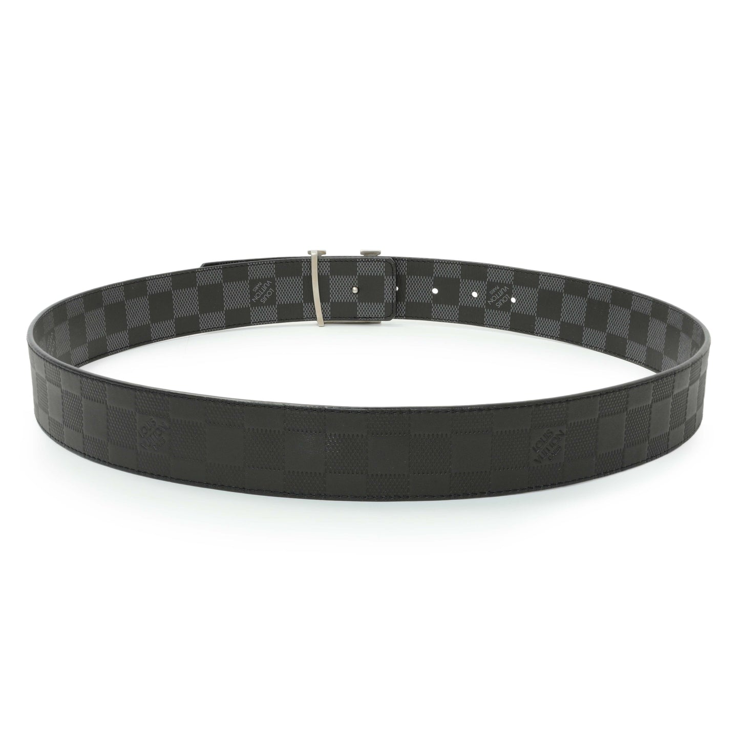 Exclusive Louis Vuitton Reversible Damier Infini LV Initiales 40mm Belt — Top View