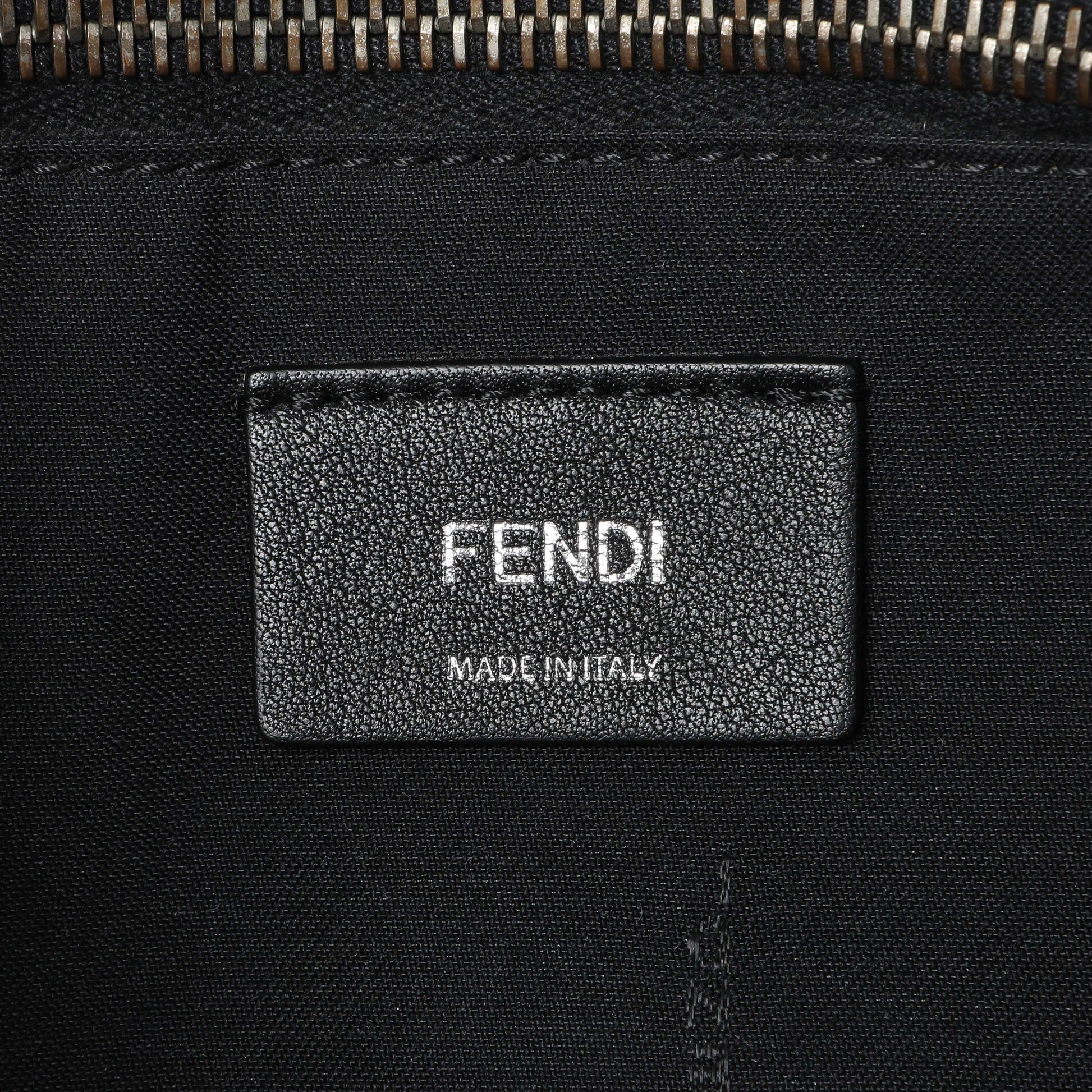 Exclusive Fendi Black Vitello Dolce By The Way Boston Bag — Detail View