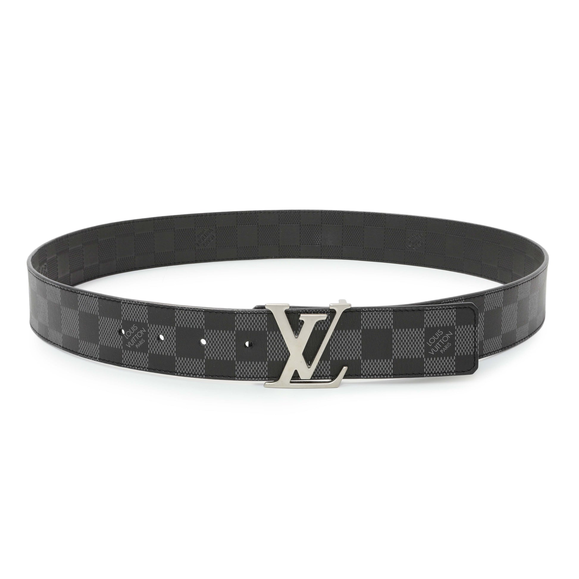 Exclusive Louis Vuitton Reversible Damier Infini LV Initiales 40mm Belt — Front View