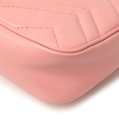 Exclusive Gucci Pink Calfskin Matelasse Super Mini GG Marmont — Alternate View 7