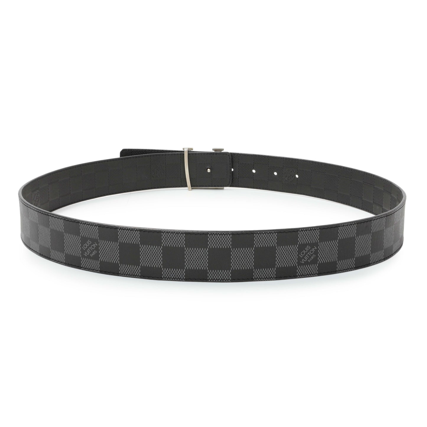 Exclusive Louis Vuitton Reversible Damier Infini LV Initiales 40mm Belt — Side View