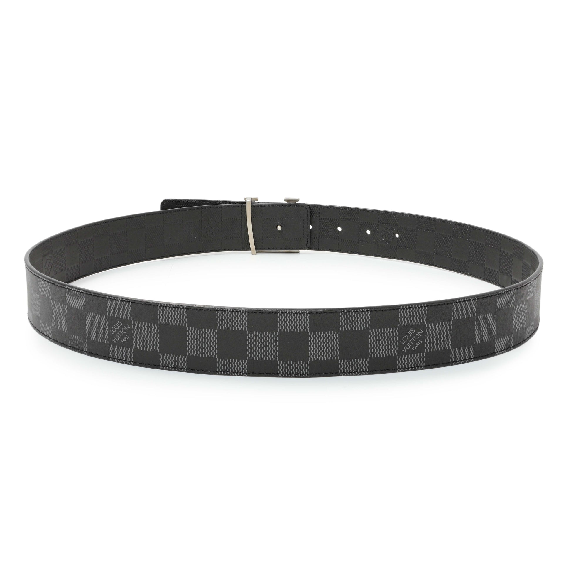Exclusive Louis Vuitton Reversible Damier Infini LV Initiales 40mm Belt — Side View