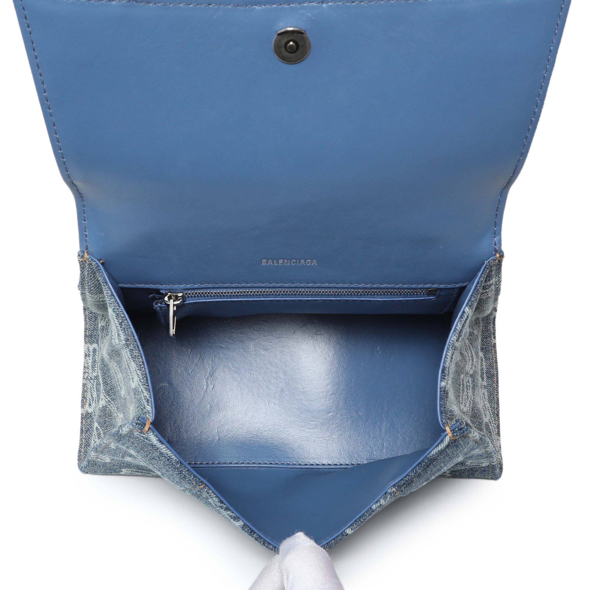 Exclusive Balenciaga Denim Monogram Hourglass S — Alternate View 8
