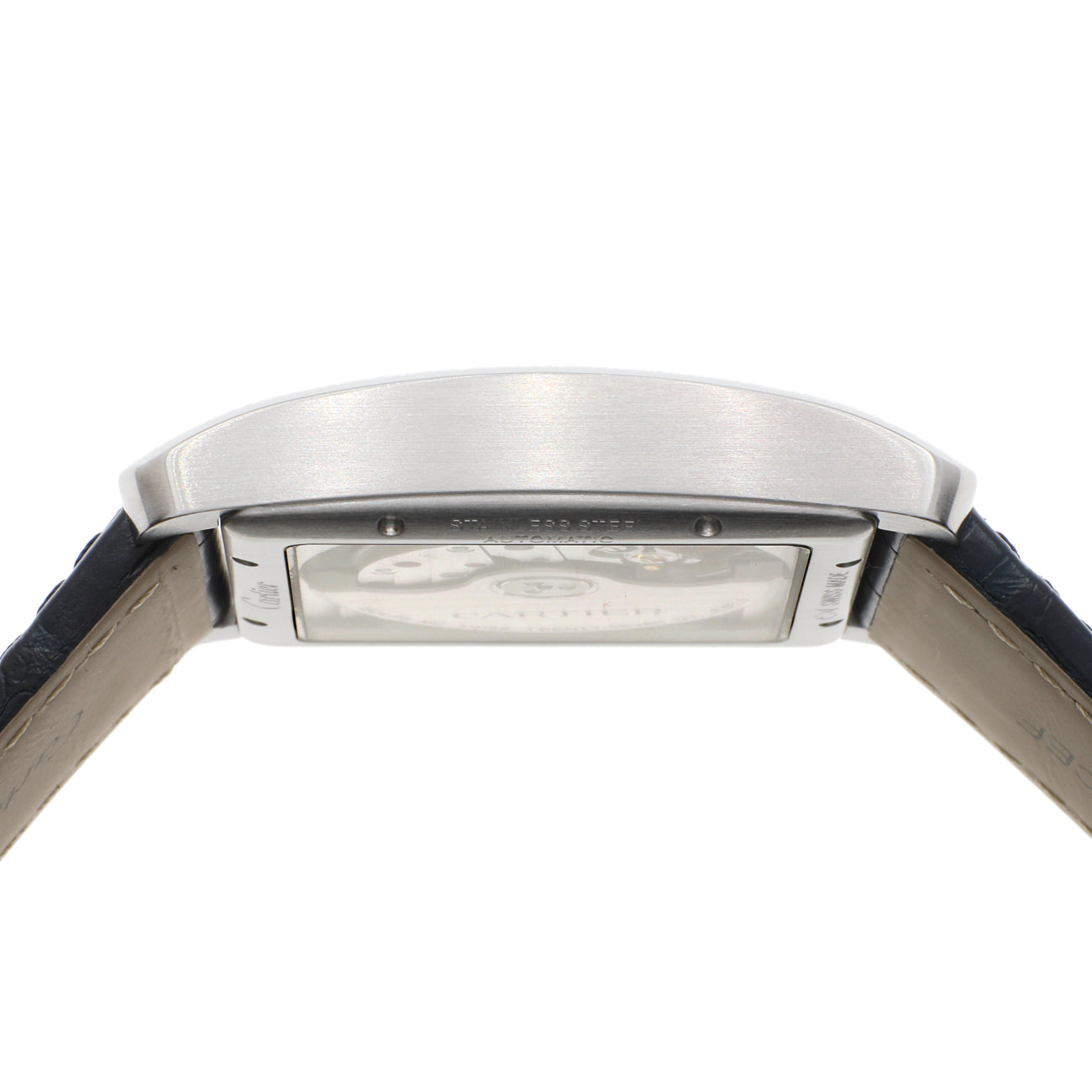 Exclusive Cartier Stainless Steel Tank MC Automatic Watch WSTA0010 — Back View