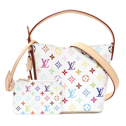 Exclusive Louis Vuitton X Takashi Murakami White Monogram Multicolor All BB — Front View