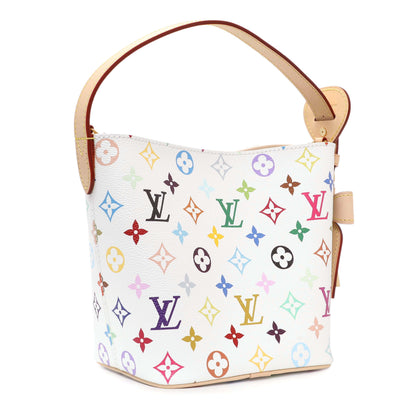 Exclusive Louis Vuitton X Takashi Murakami White Monogram Multicolor All BB — Side View