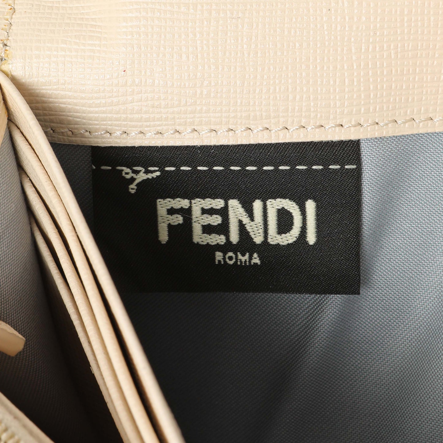 Exclusive Fendi Vitello Elite Monster Eyes Studded Wallet on Chain — Detail View