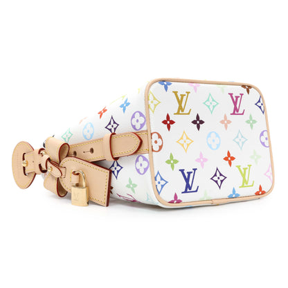 Exclusive Louis Vuitton X Takashi Murakami White Monogram Multicolor All BB — Back View