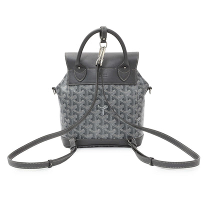 Exclusive Goyard Grey Goyardine Calfskin Mini Alpin Backpack — Side View